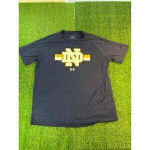 Under Armour Notre Dame Fighting Irish Mens XL Navy Blue T Shirt Logo
